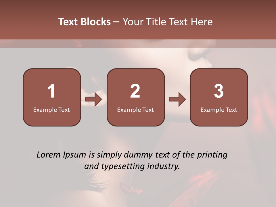 Hair Brunette Elegance PowerPoint Template