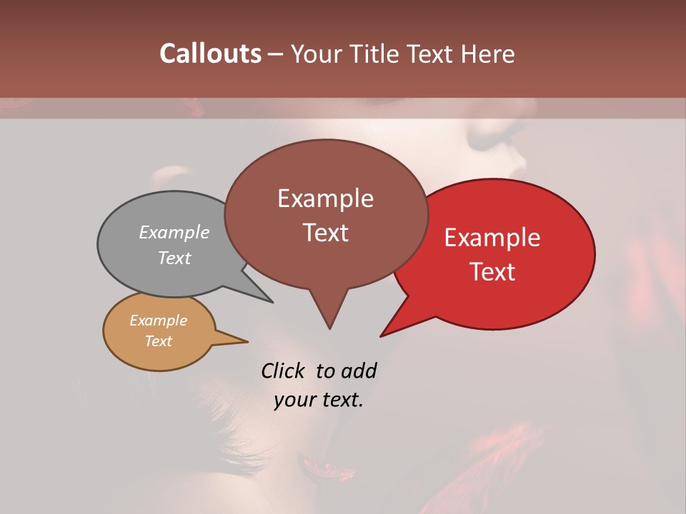 Hair Brunette Elegance PowerPoint Template