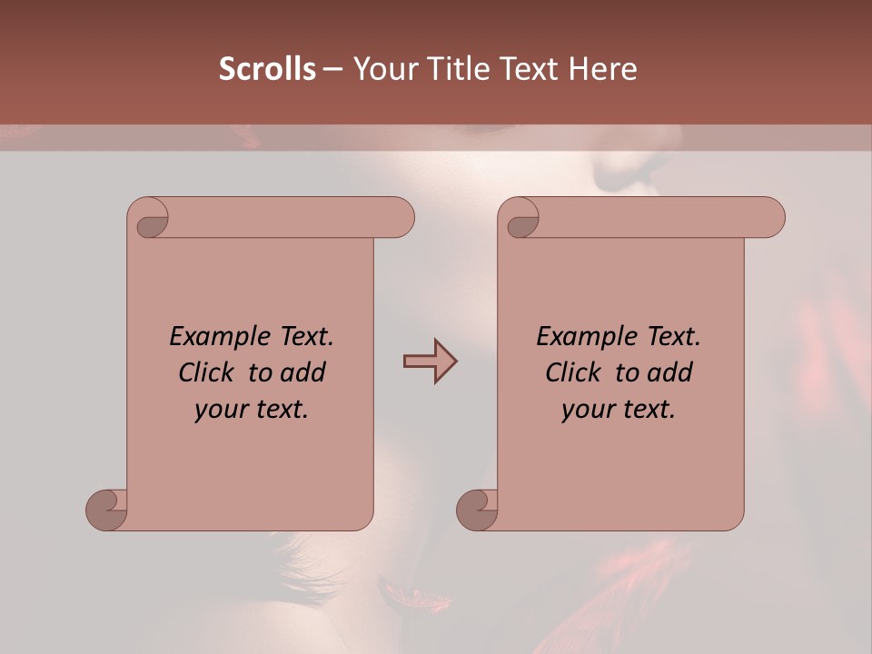 Hair Brunette Elegance PowerPoint Template