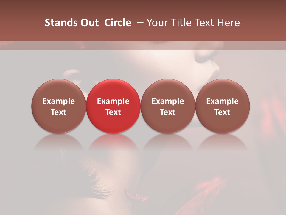 Hair Brunette Elegance PowerPoint Template