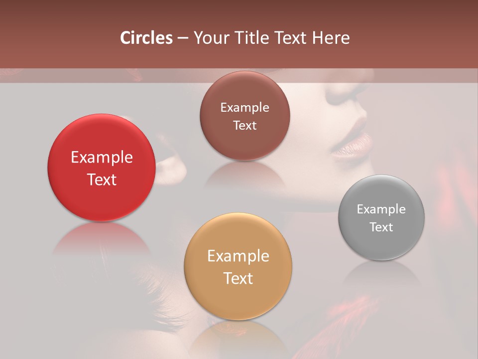 Hair Brunette Elegance PowerPoint Template