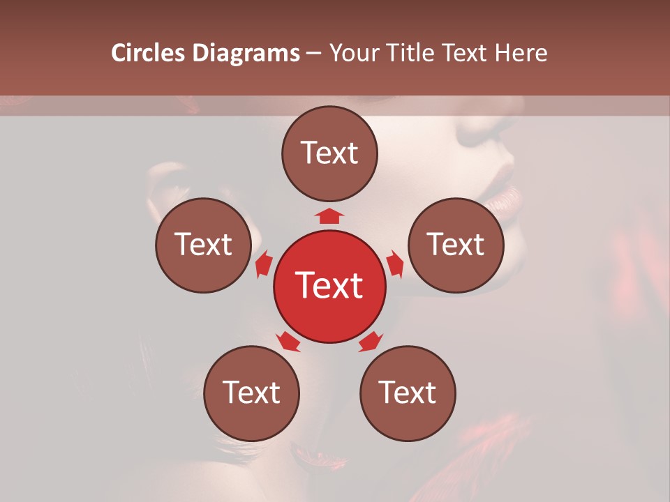 Hair Brunette Elegance PowerPoint Template