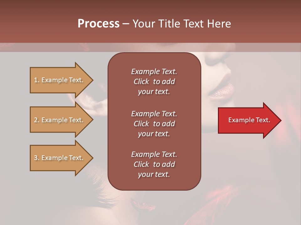 Hair Brunette Elegance PowerPoint Template