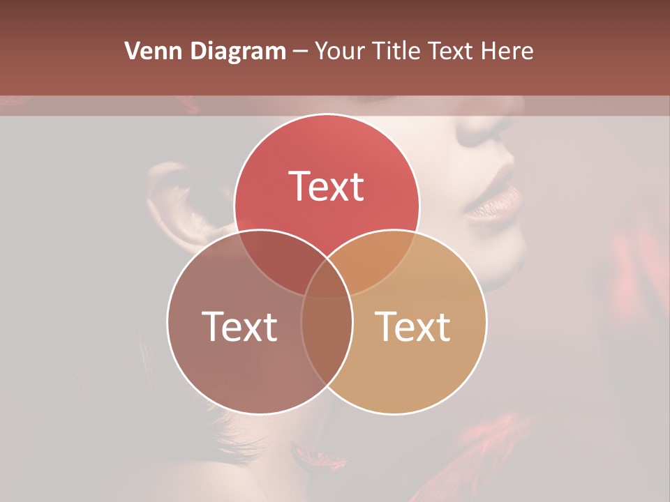 Hair Brunette Elegance PowerPoint Template