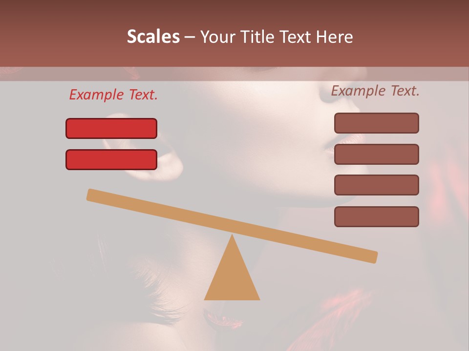 Hair Brunette Elegance PowerPoint Template