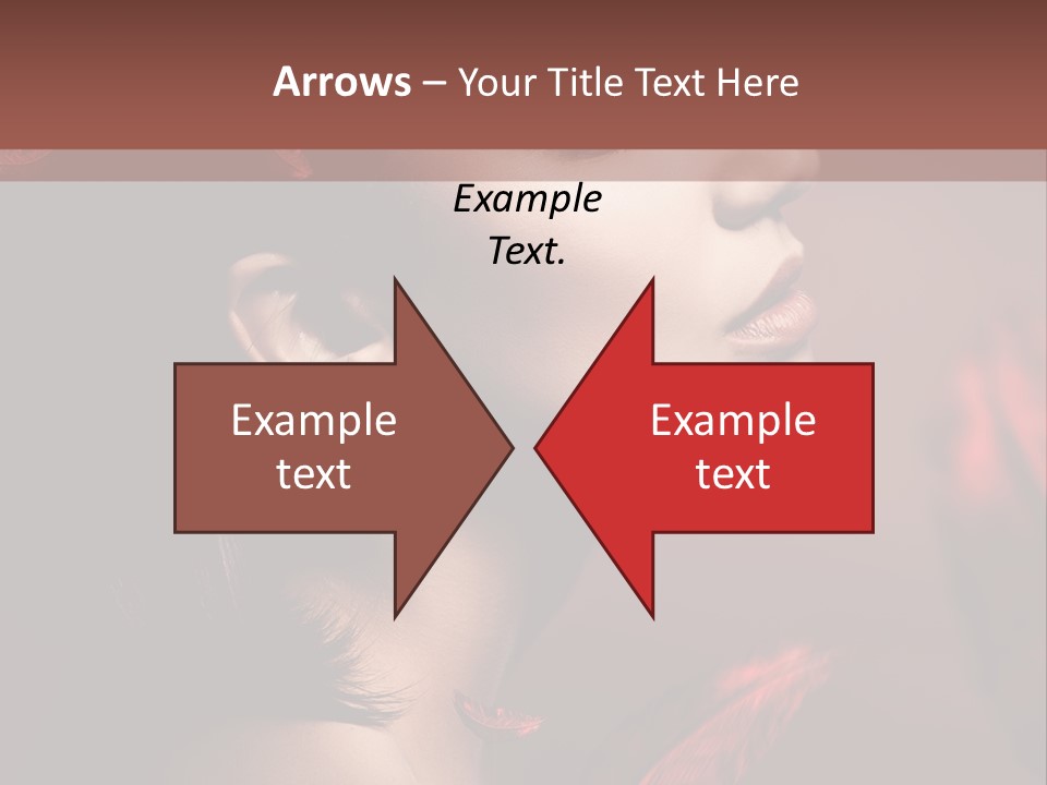 Hair Brunette Elegance PowerPoint Template