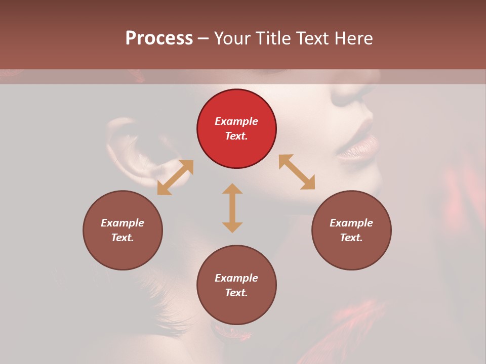 Hair Brunette Elegance PowerPoint Template