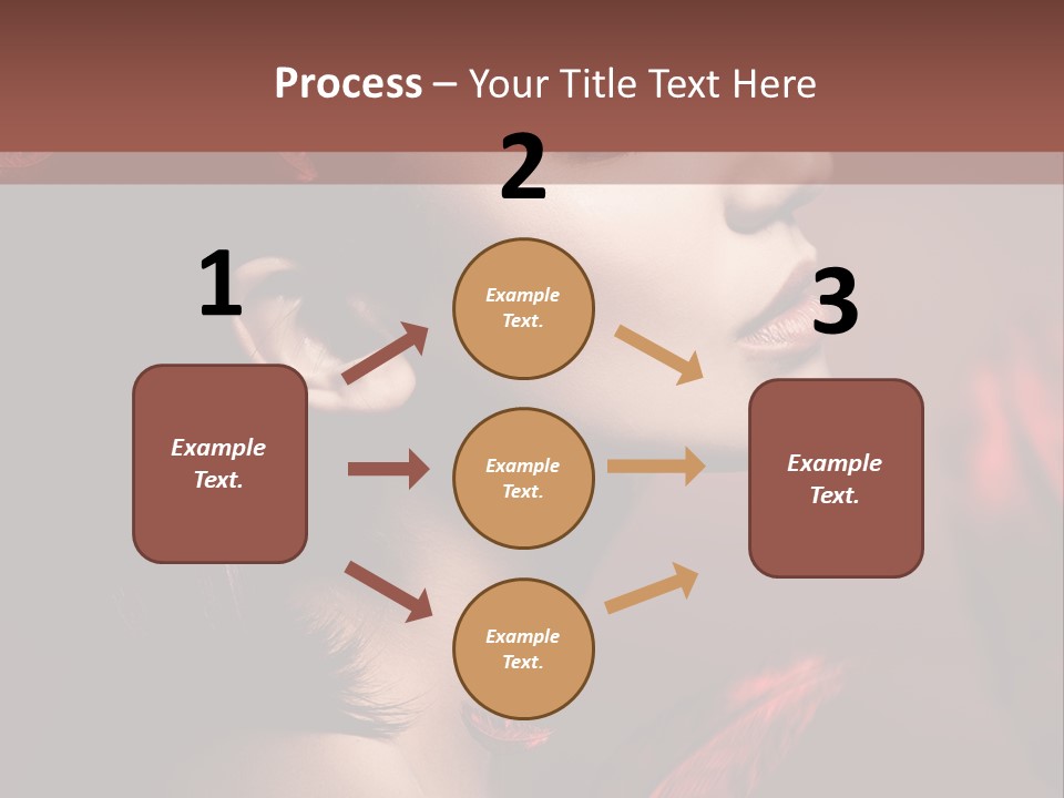 Hair Brunette Elegance PowerPoint Template