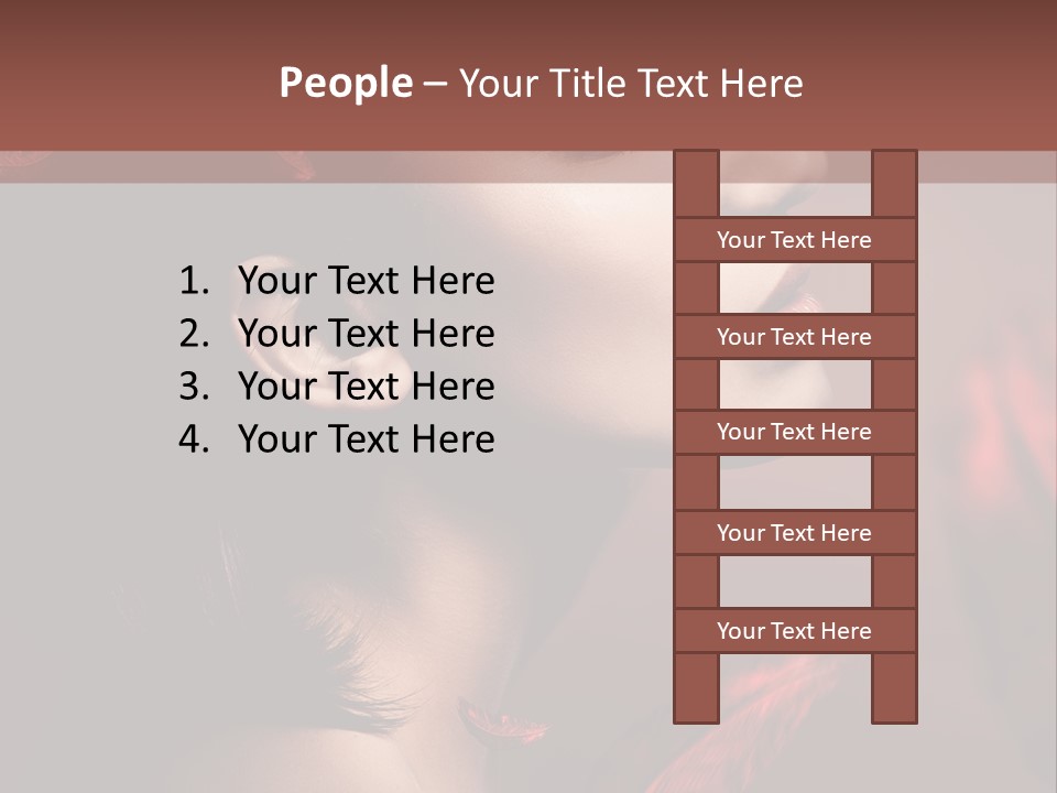 Hair Brunette Elegance PowerPoint Template