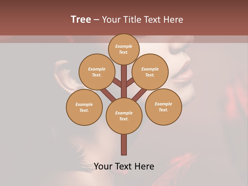 Hair Brunette Elegance PowerPoint Template