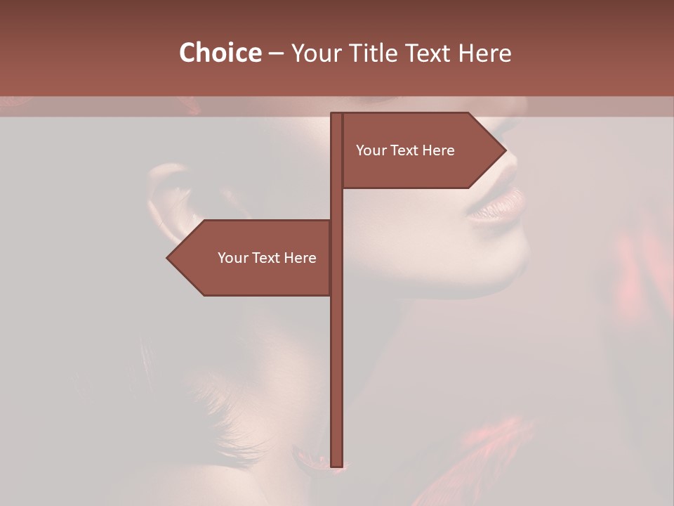 Hair Brunette Elegance PowerPoint Template