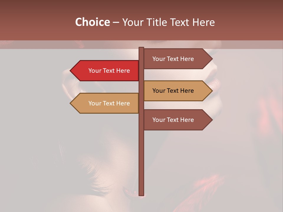 Hair Brunette Elegance PowerPoint Template