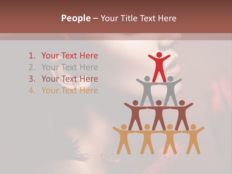 Hair Brunette Elegance PowerPoint Template