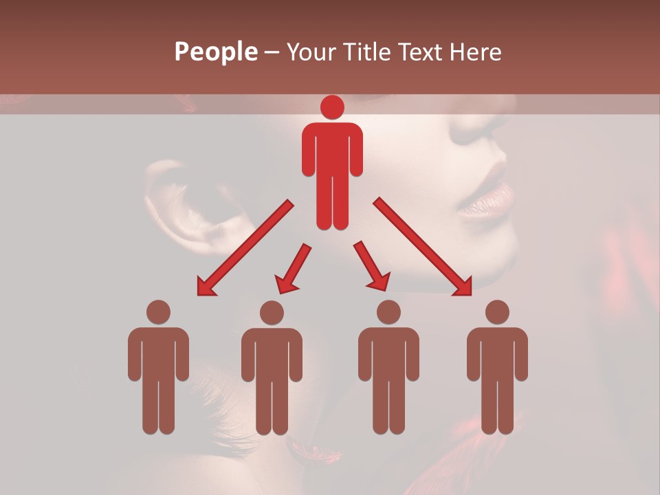 Hair Brunette Elegance PowerPoint Template