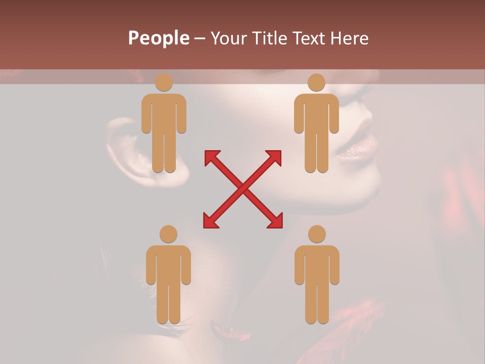 Hair Brunette Elegance PowerPoint Template