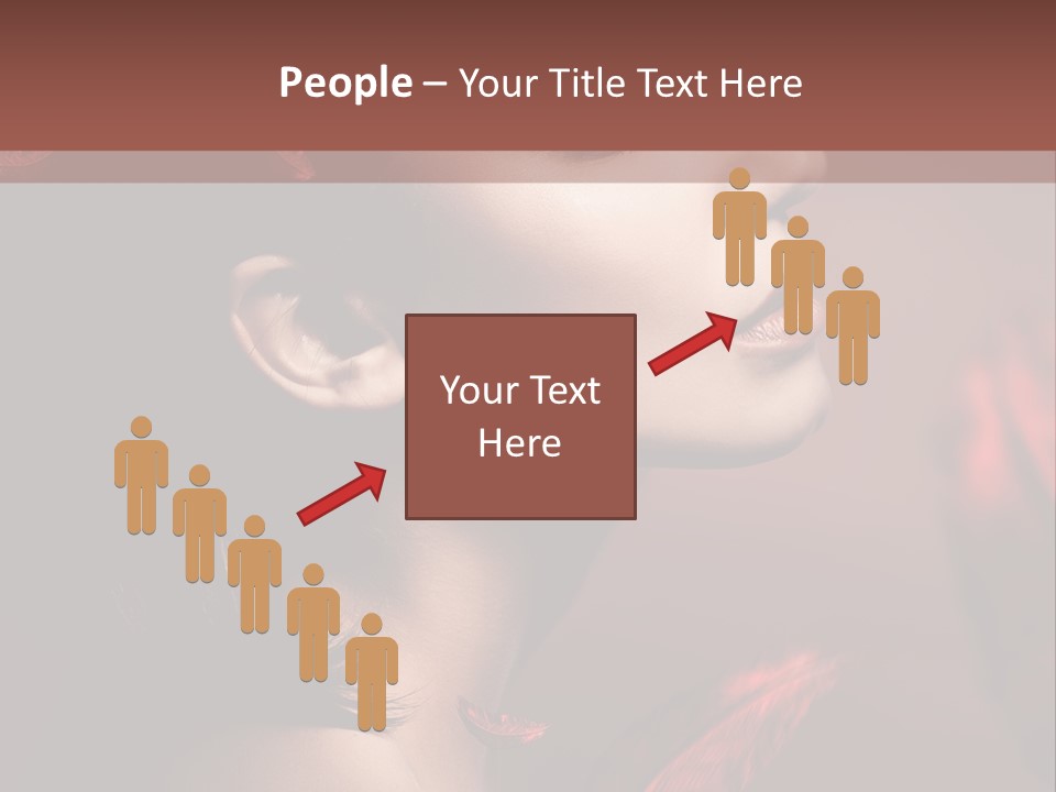 Hair Brunette Elegance PowerPoint Template