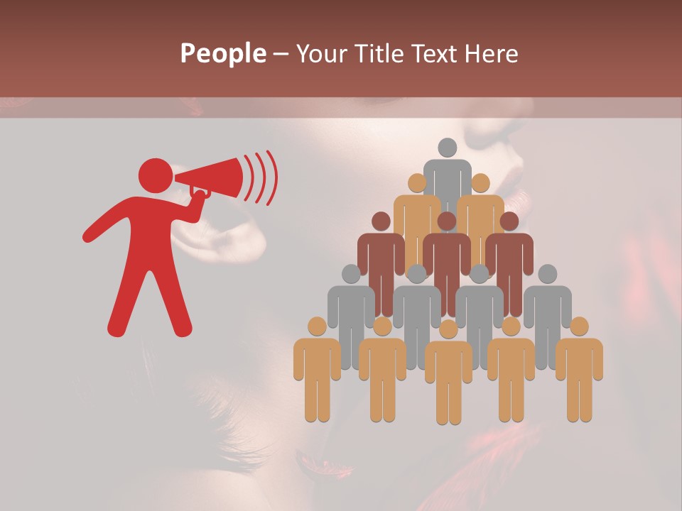 Hair Brunette Elegance PowerPoint Template