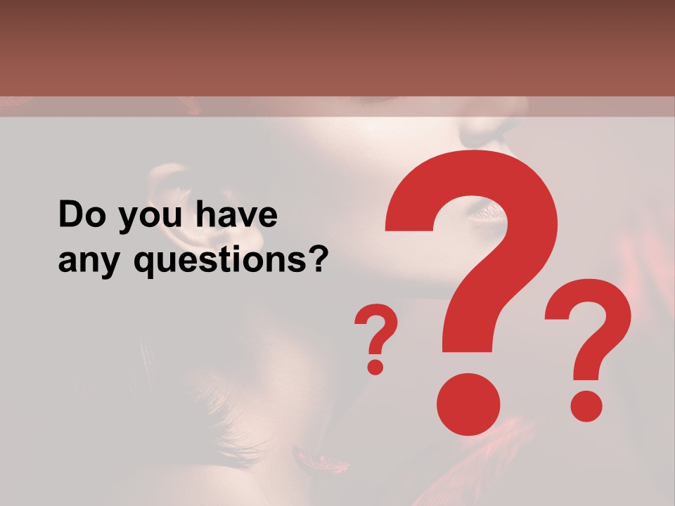 Hair Brunette Elegance PowerPoint Template