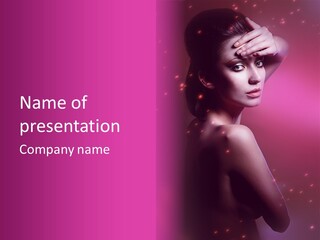 Lights Pink Blur PowerPoint Template