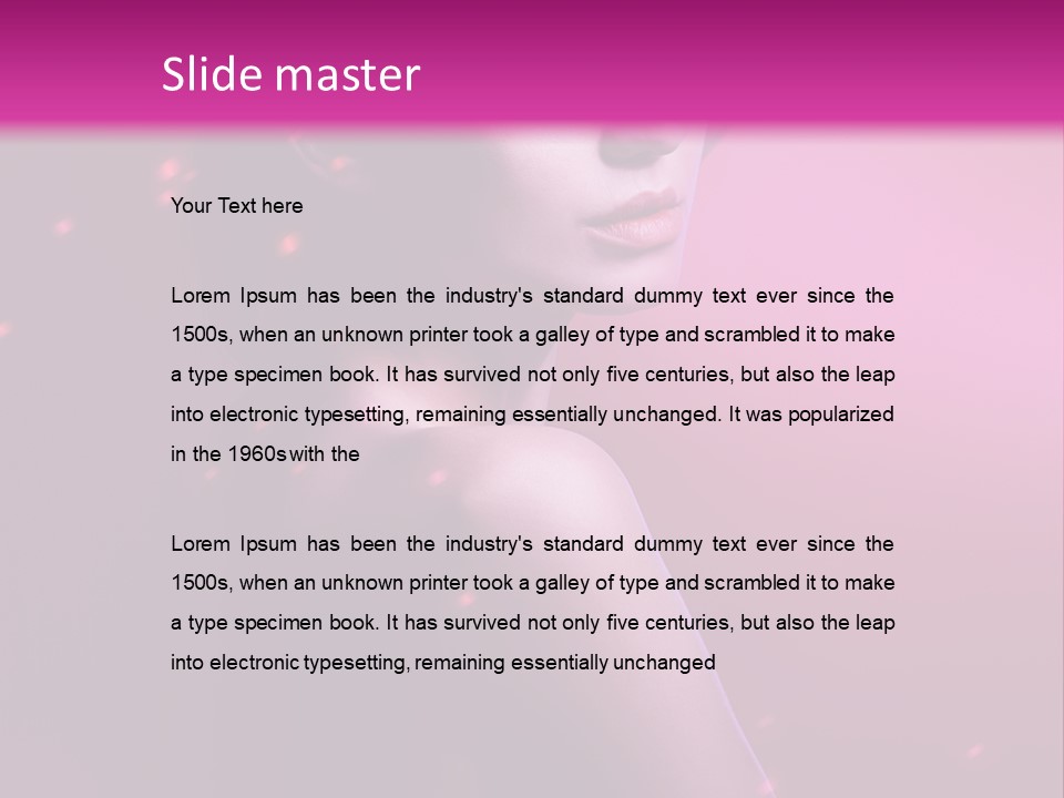 Lights Pink Blur PowerPoint Template