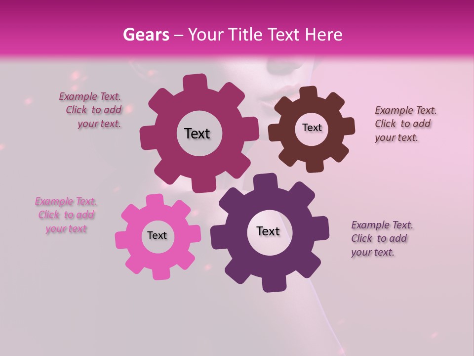 Lights Pink Blur PowerPoint Template