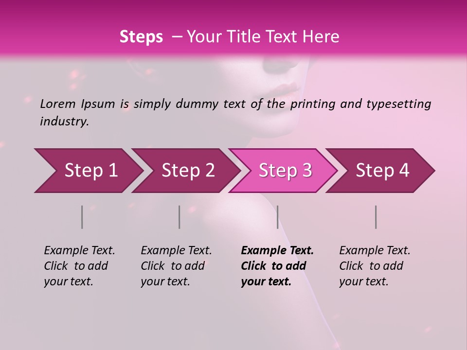 Lights Pink Blur PowerPoint Template