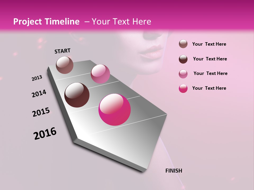 Lights Pink Blur PowerPoint Template