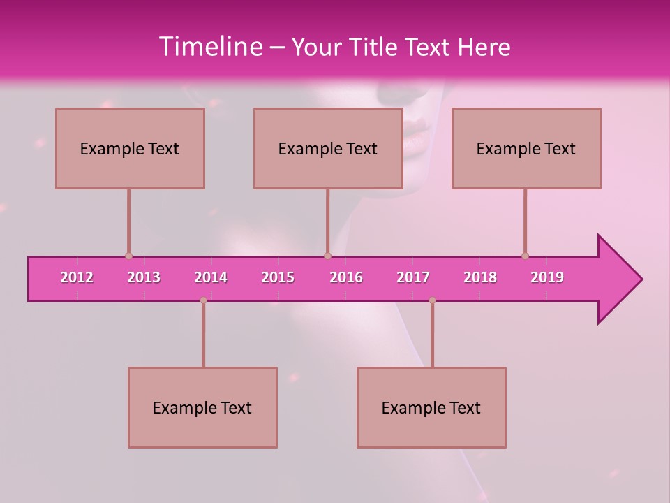 Lights Pink Blur PowerPoint Template