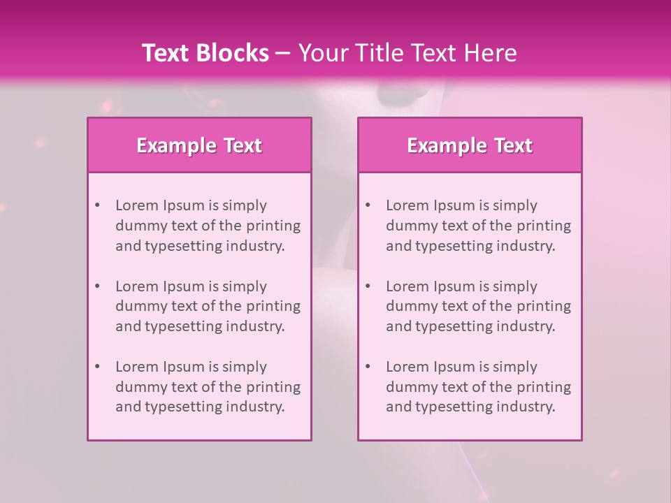 Lights Pink Blur PowerPoint Template