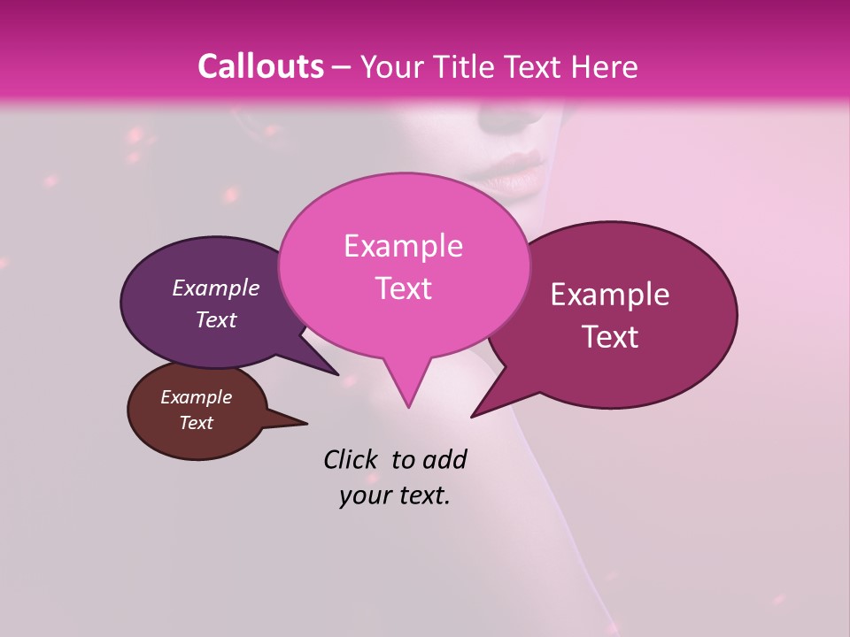 Lights Pink Blur PowerPoint Template