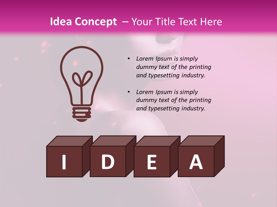 Lights Pink Blur PowerPoint Template