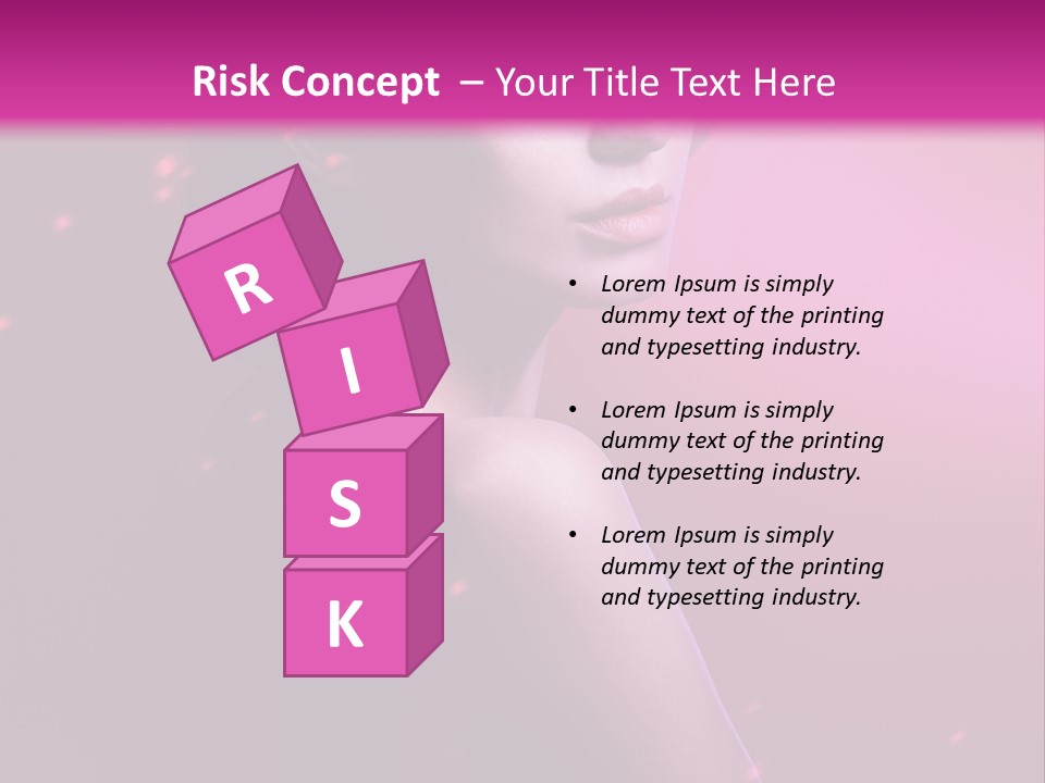 Lights Pink Blur PowerPoint Template