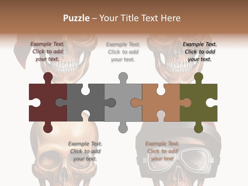 Yellow Blue Tricorn PowerPoint Template