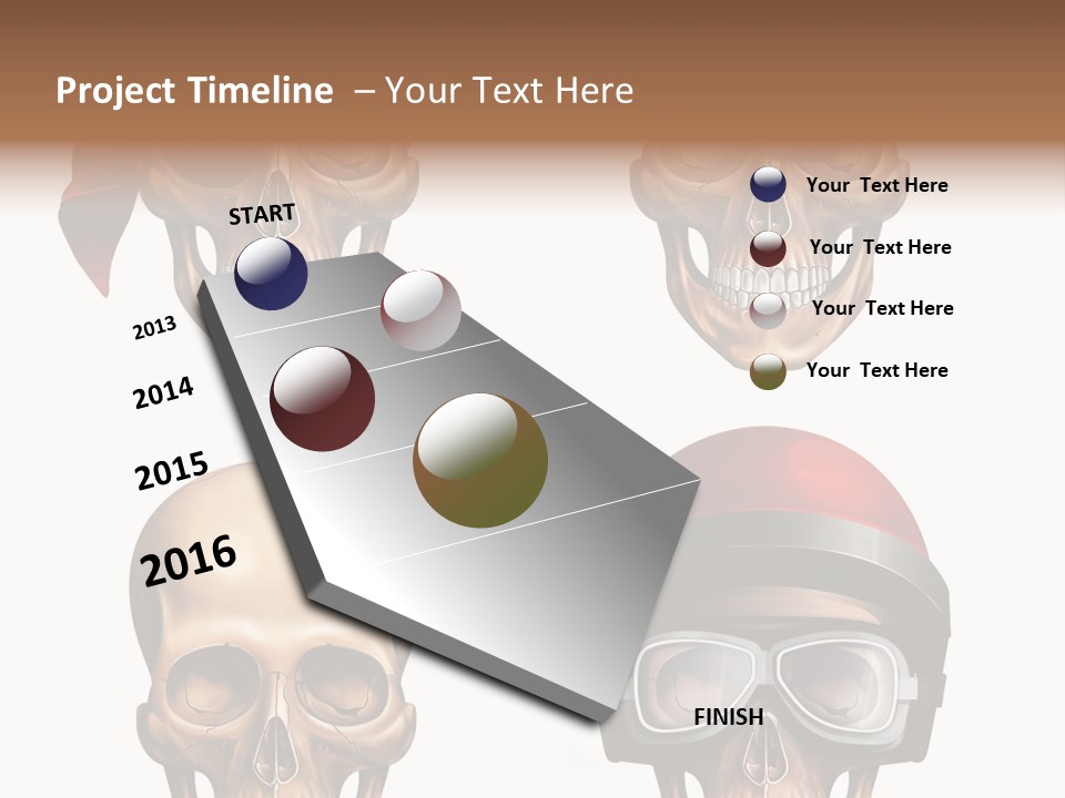 Yellow Blue Tricorn PowerPoint Template