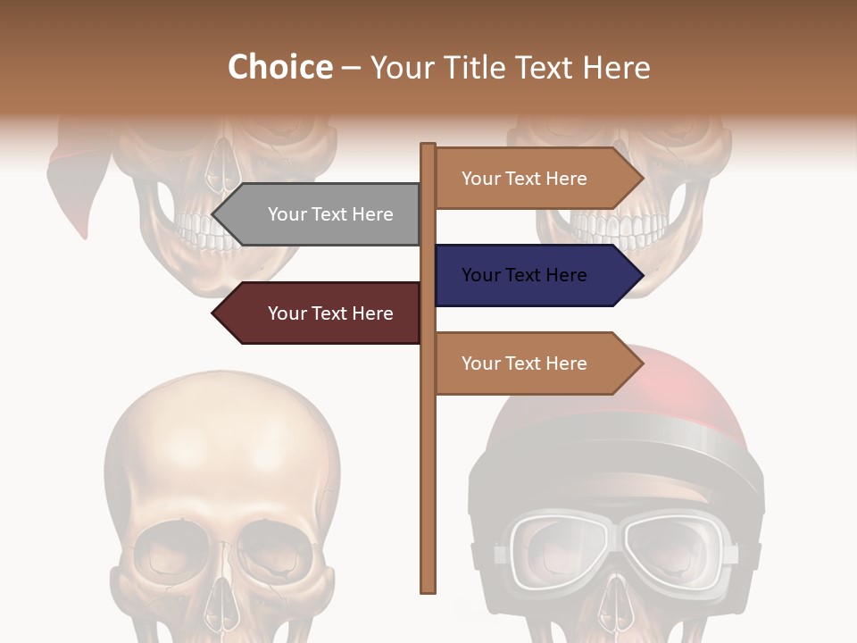 Yellow Blue Tricorn PowerPoint Template