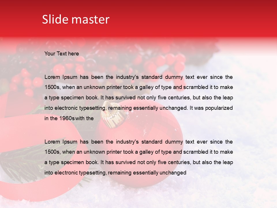 Xmas Frost White PowerPoint Template