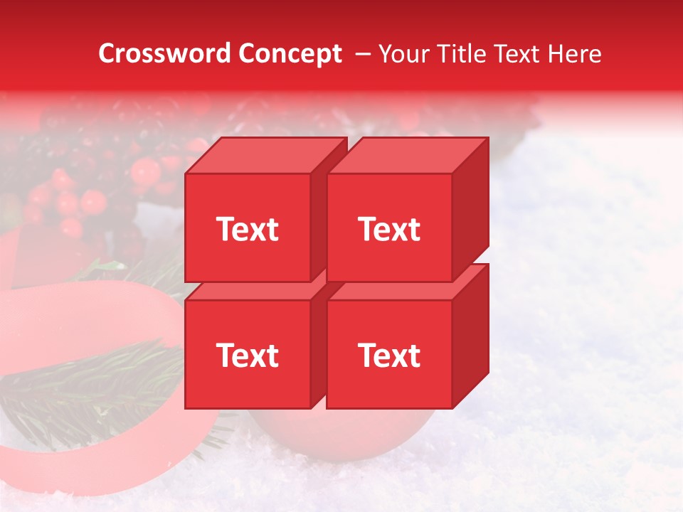 Xmas Frost White PowerPoint Template