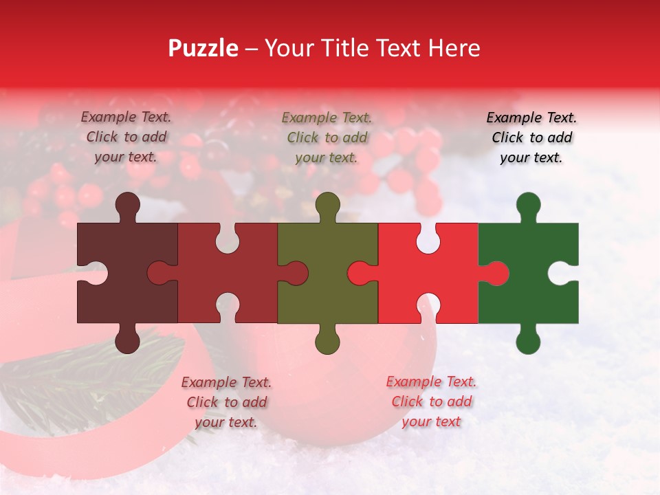Xmas Frost White PowerPoint Template