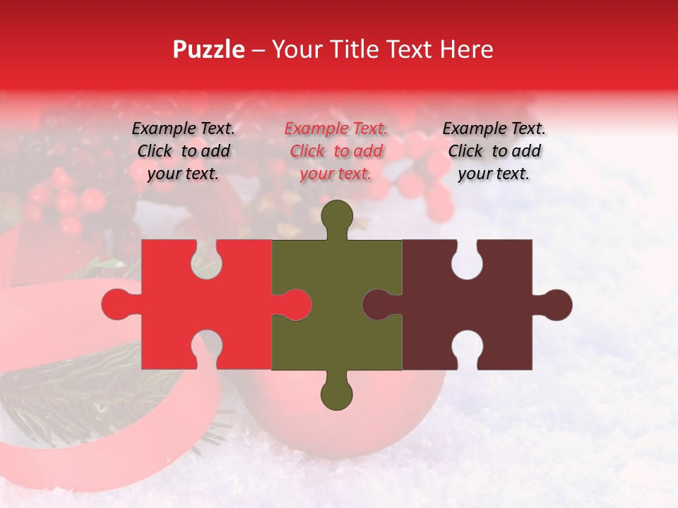 Xmas Frost White PowerPoint Template