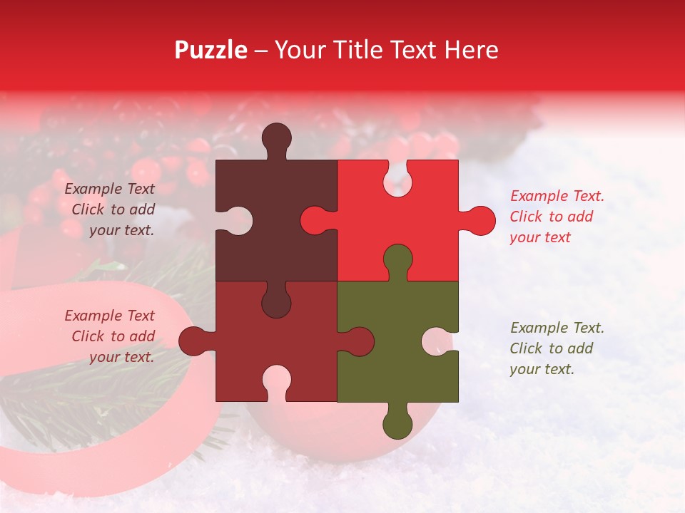 Xmas Frost White PowerPoint Template