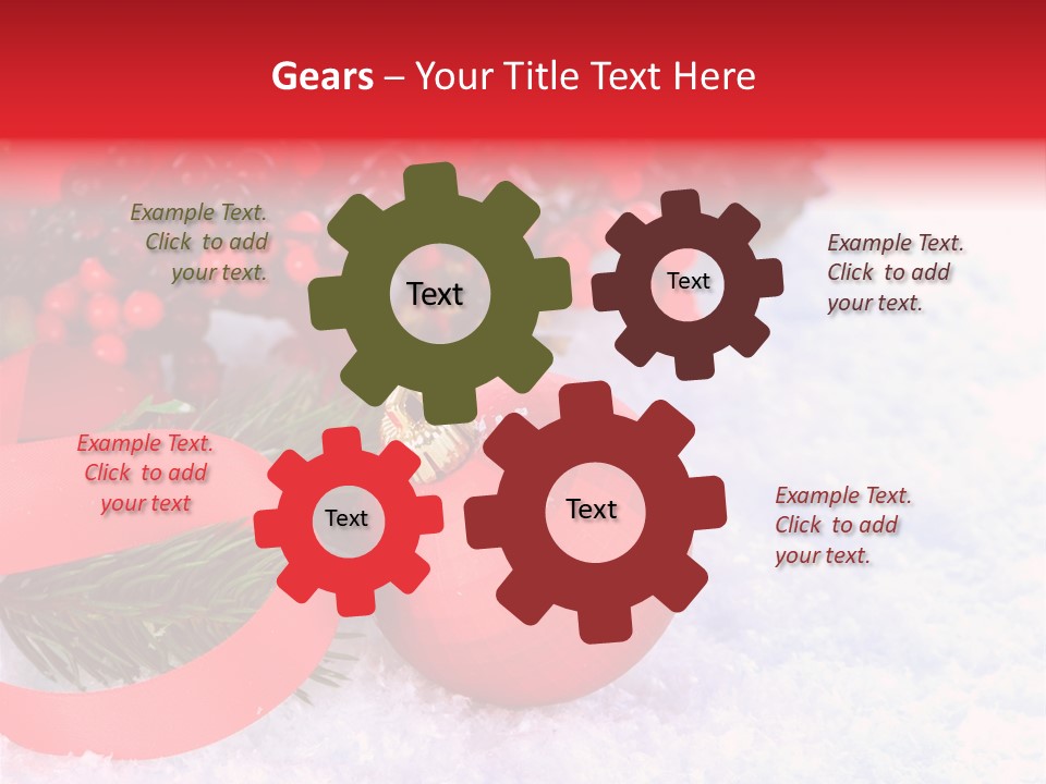 Xmas Frost White PowerPoint Template