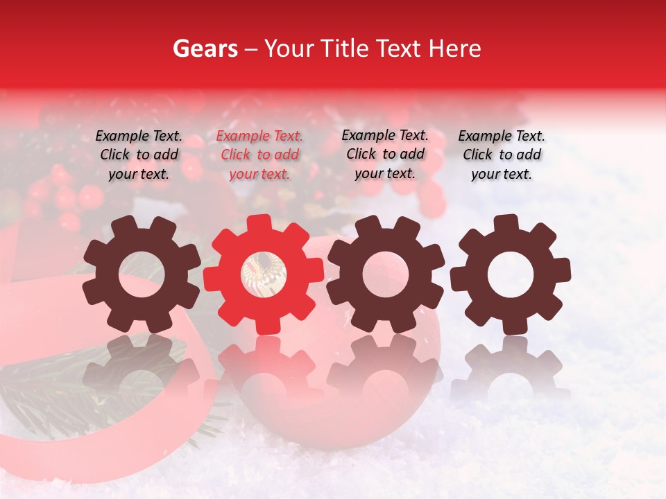 Xmas Frost White PowerPoint Template