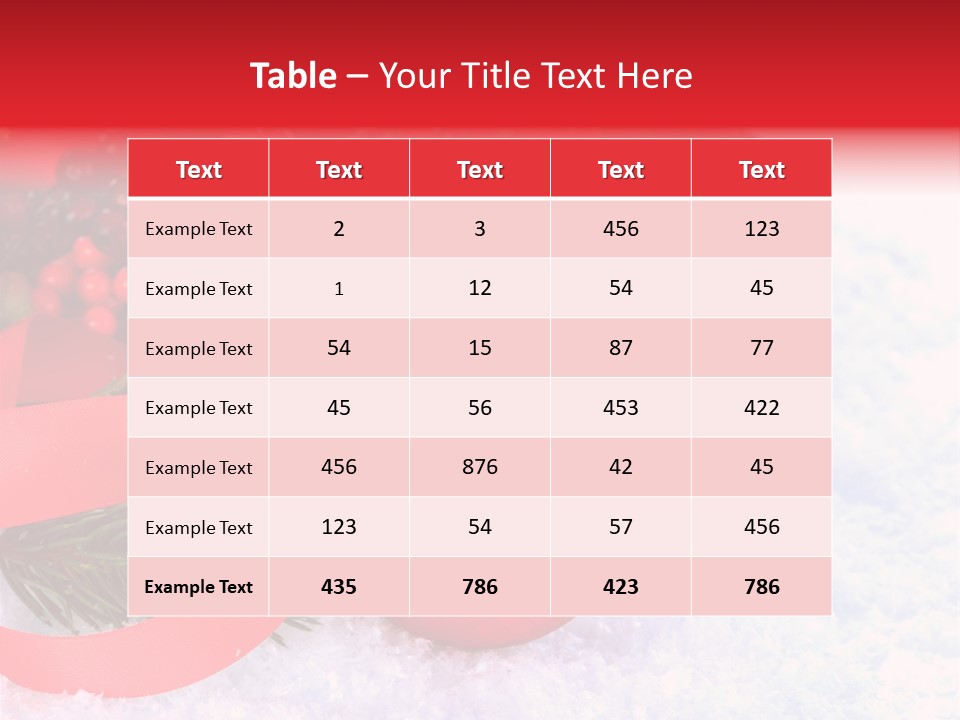 Xmas Frost White PowerPoint Template
