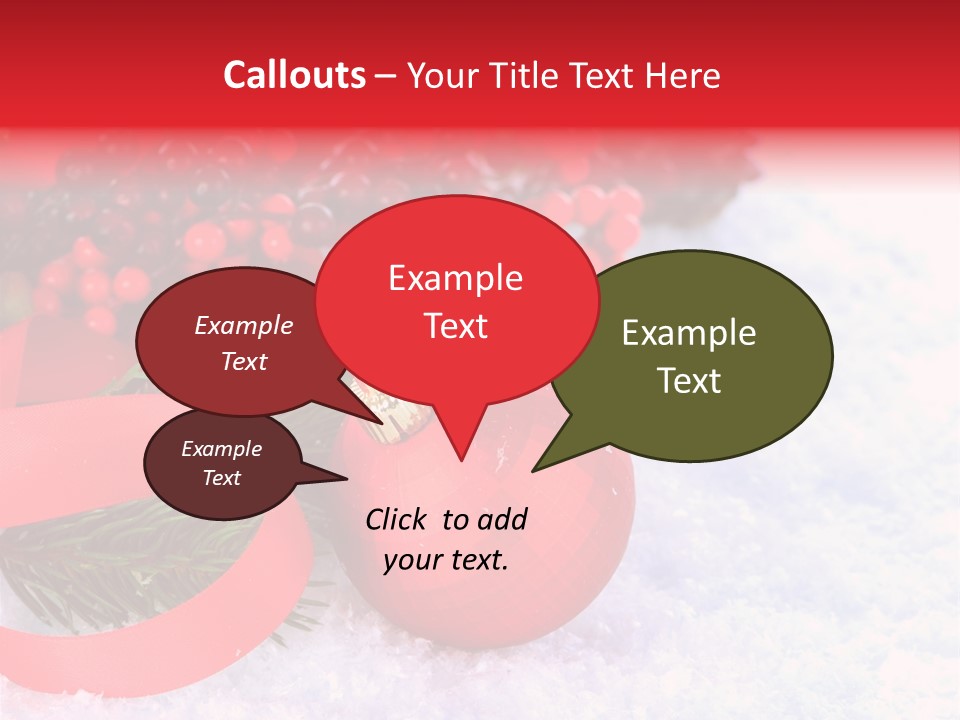 Xmas Frost White PowerPoint Template