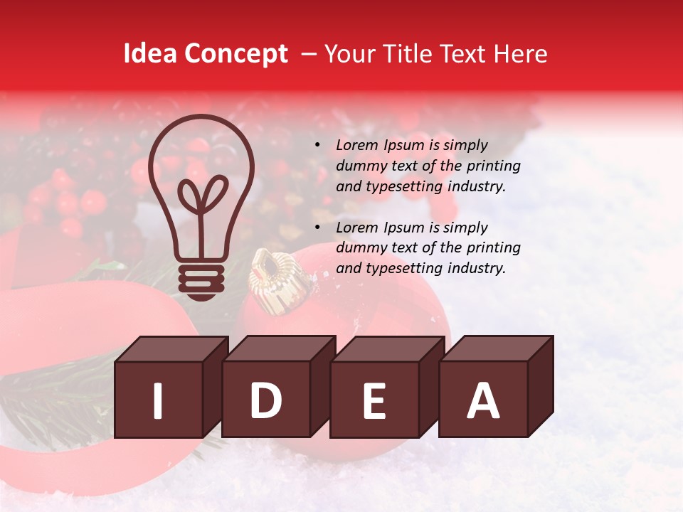 Xmas Frost White PowerPoint Template