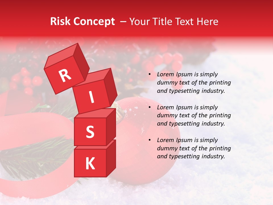 Xmas Frost White PowerPoint Template