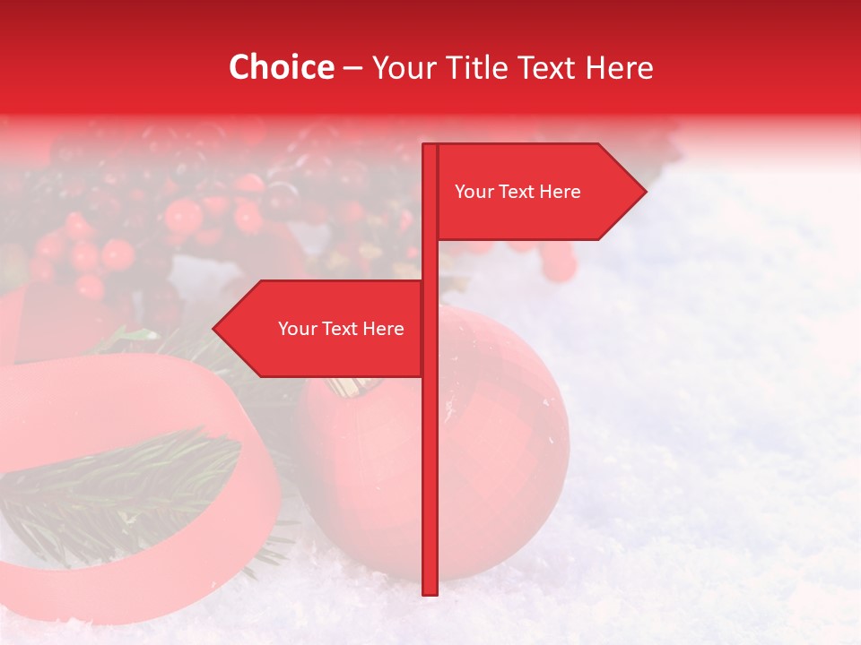 Xmas Frost White PowerPoint Template