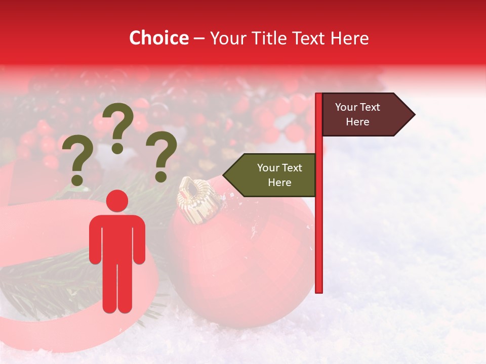 Xmas Frost White PowerPoint Template