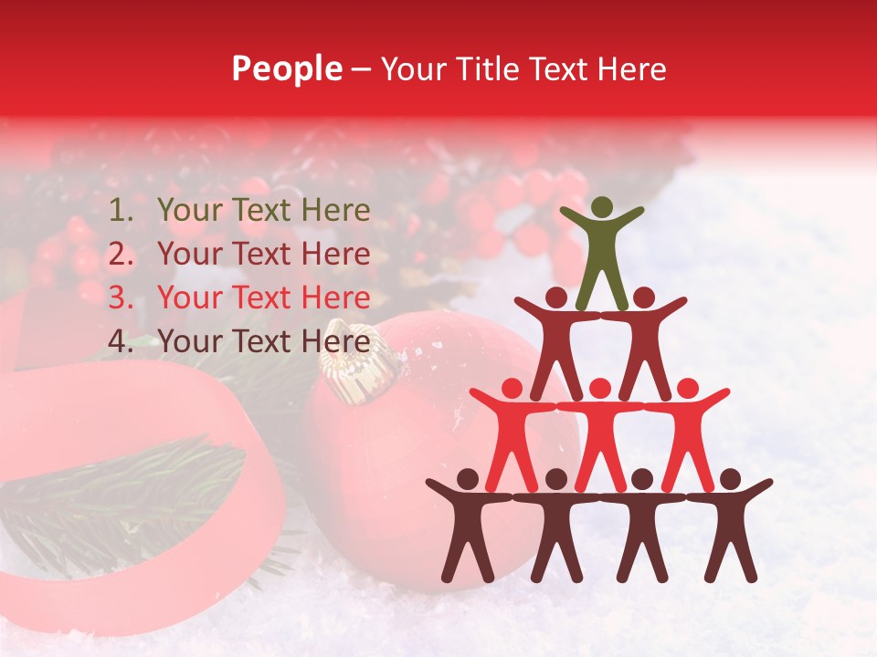 Xmas Frost White PowerPoint Template