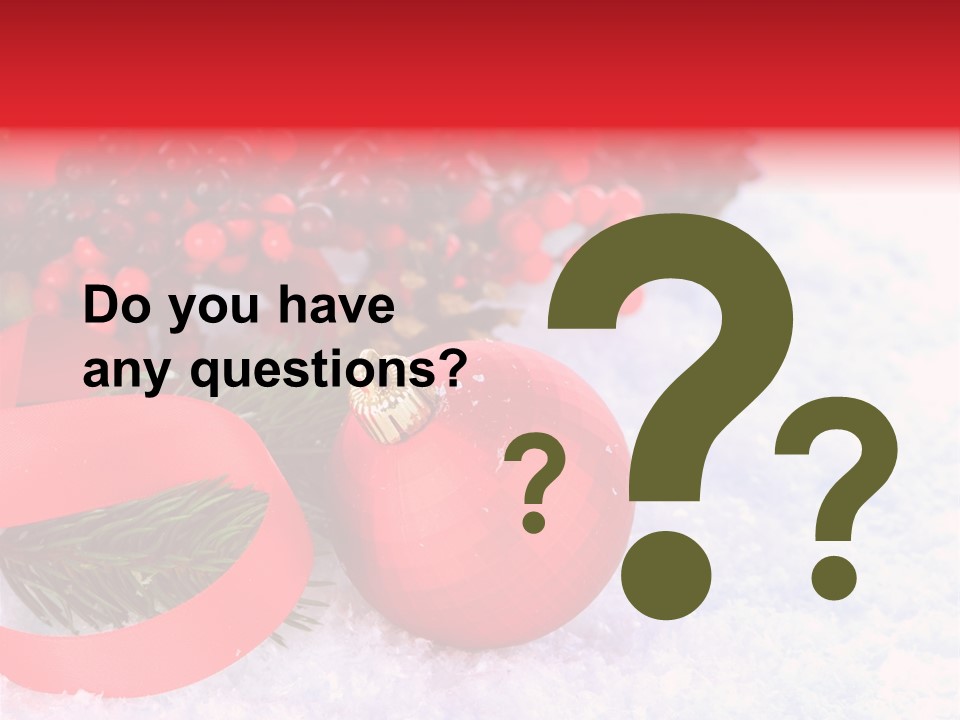 Xmas Frost White PowerPoint Template